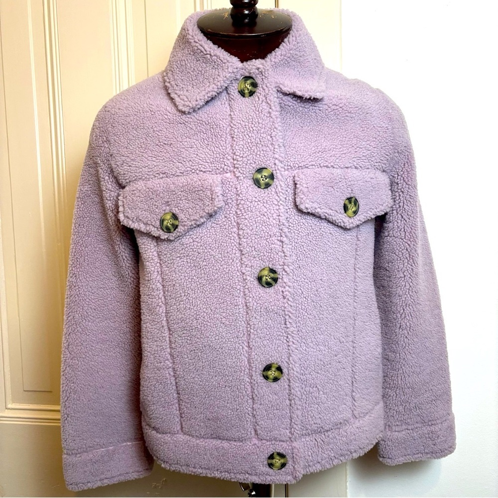 Meteo Yves Salomon $3000 Shearling Jacket Rare Levander Color Made in France S
